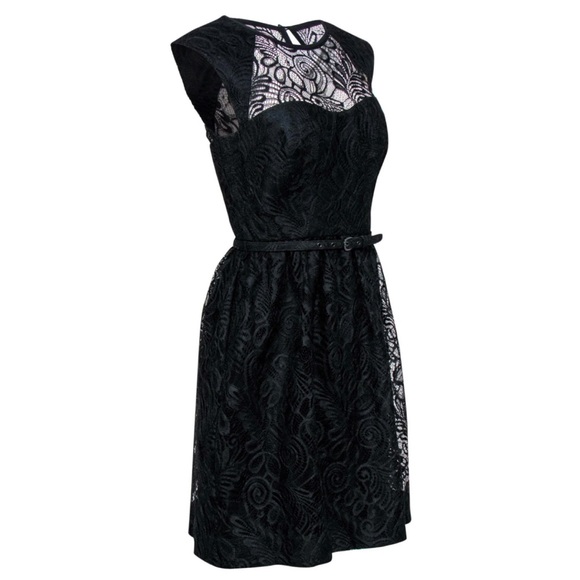 Trina Turk 🌹 Black Lace A-Line Cocktail Dress 🌿 - Picture 5 of 16